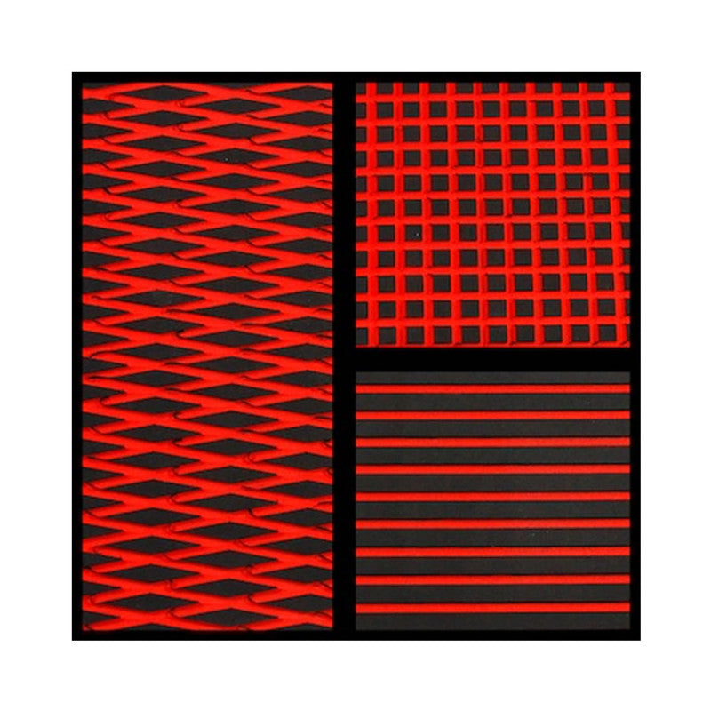 Feuille de tapis Hydro-Turf 2 Tons Noir sur Rouge