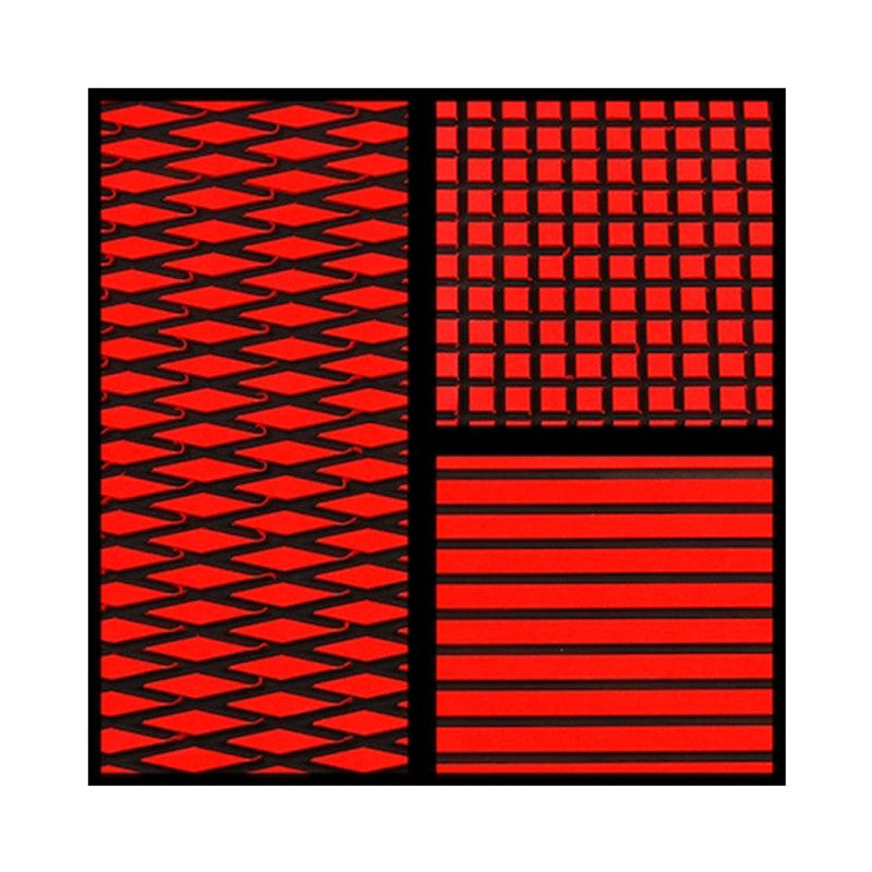 Feuille de tapis Hydro-Turf 2 Tons Rouge sur Noir